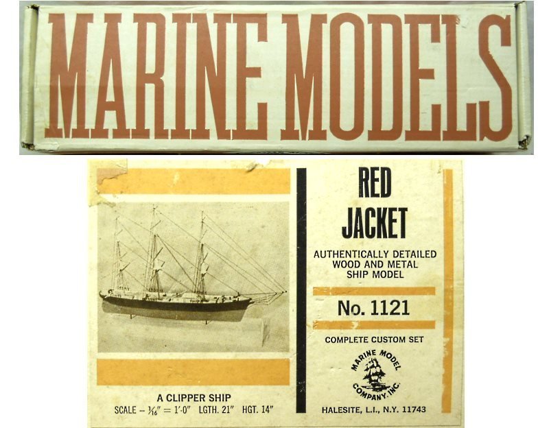 Marine Model Co 1/192 Red Jacket Clipper Circa 1853-1960 - 21 Inches Long, 1121 plastic model kit